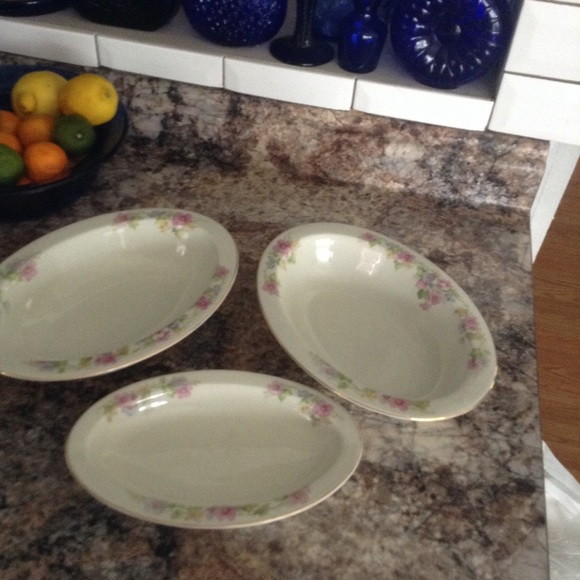 Vtg TK Thun Oval Serving Bowls Springtime China - Picture 3 of 3